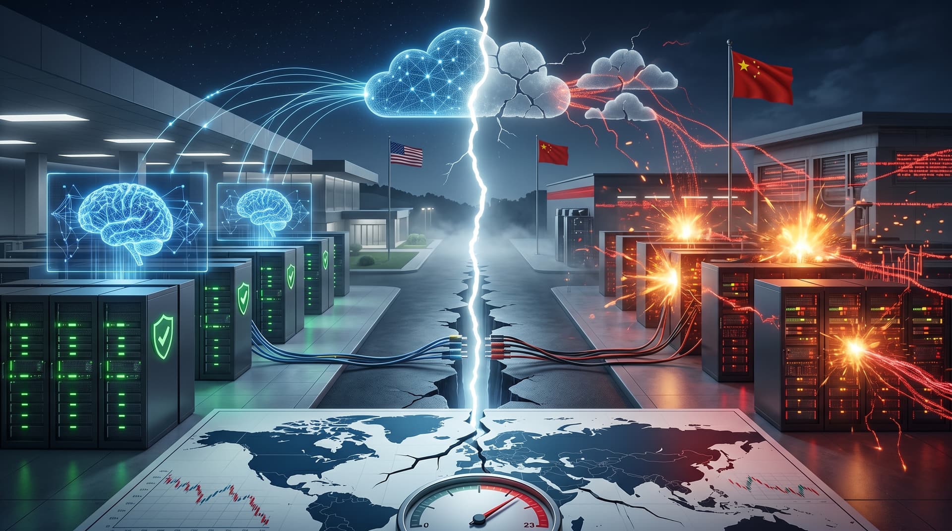 US-China AI Gap Closes as Fear Index Hits 23